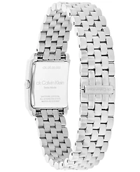 Calvin Klein Women's Swiss Elongated Stainless Steel Bracelet Watch 19mm