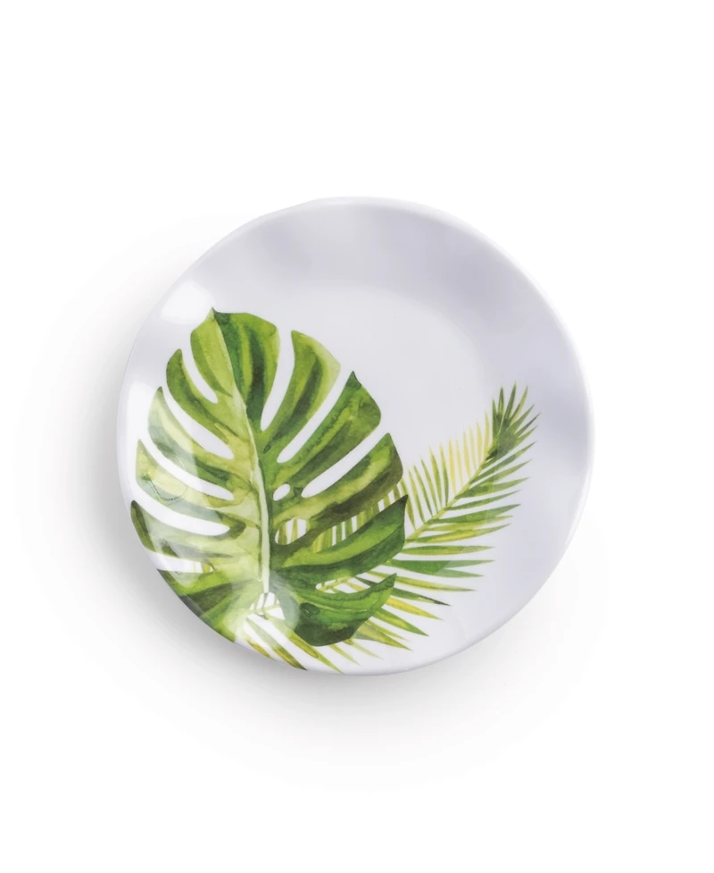 Q Squared Melamine Palm 5.5" Canape Plates, Set of 4