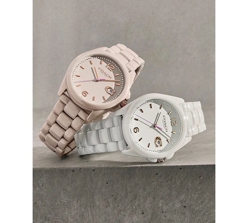 Coach Women's Greyson Blush Ceramic Bracelet Watch 36mm