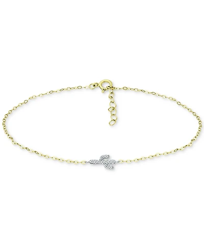 Giani Bernini Cubic Zirconia Cactus Ankle Bracelet, Created for Macy's
