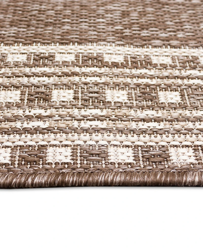 Liora Manne' Malibu Etched Border 3'3" x 4'11" Outdoor Area Rug