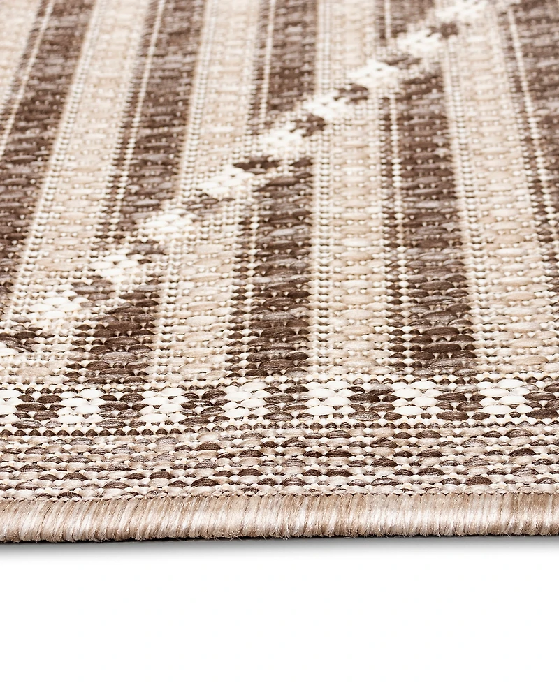 Liora Manne' Malibu Checker Diamond 1'11" x 7'6" Runner Outdoor Area Rug