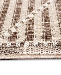 Liora Manne' Malibu Checker Diamond 1'11" x 7'6" Runner Outdoor Area Rug