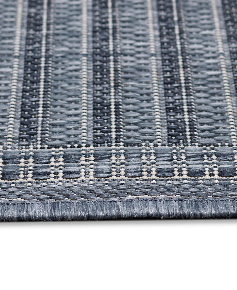 Liora Manne' Malibu Simple Border 7'10" x Square Outdoor Area Rug