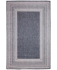 Liora Manne' Malibu Etched Border 4'10" x 7'6" Outdoor Area Rug