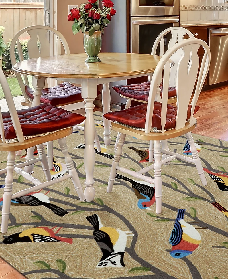 Liora Manne' Frontporch Birds 5' x 7'6" Outdoor Area Rug