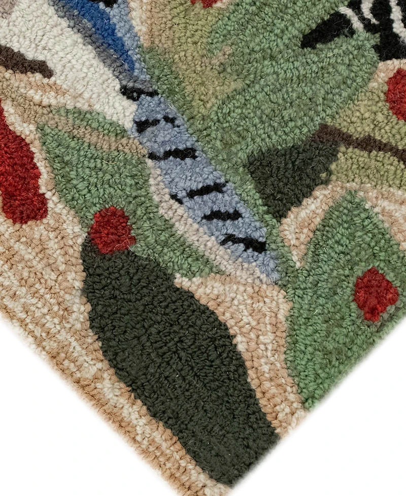 Liora Manne' Frontporch Bird Border 2'6" x 4' Outdoor Area Rug