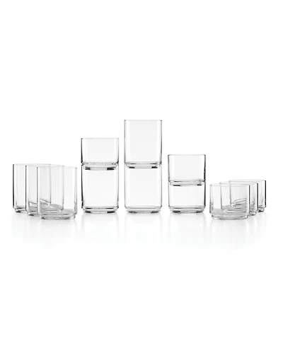 Tuscany Classics Stackable Tall and Short Glasses Set, 12 Piece