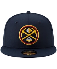Men's New Era Navy Denver Nuggets official Team Color 9Fifty Adjustable Snapback Hat