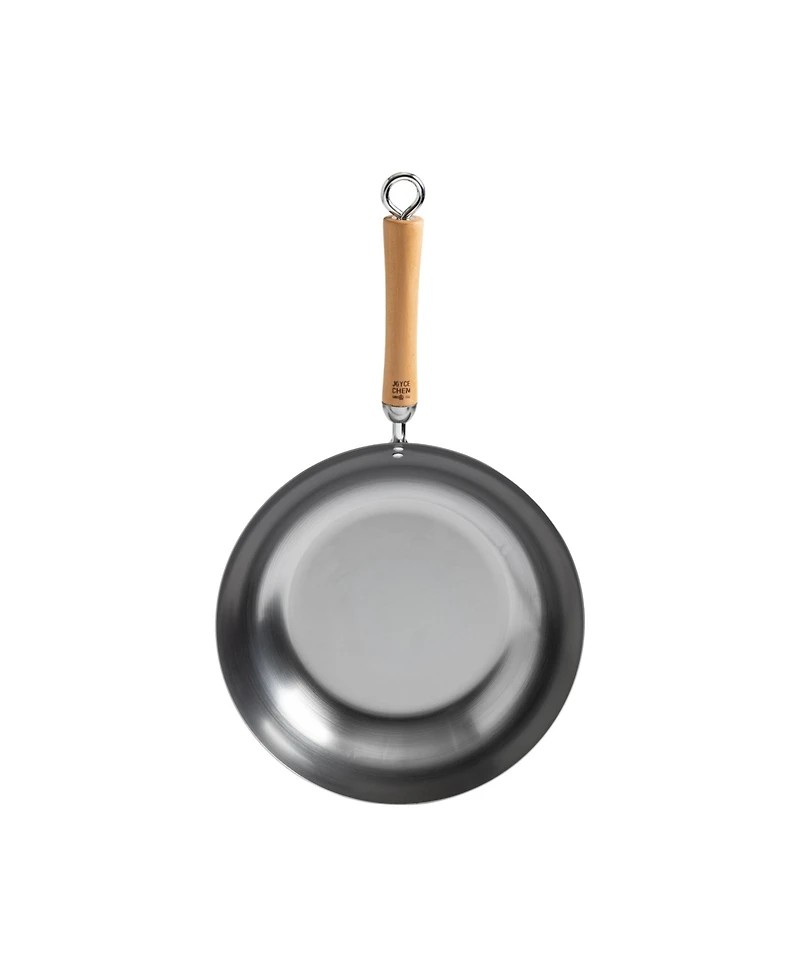 Joyce Chen Classic Series Carbon Steel Stir Fry Pan with Birch Handle, 12"
