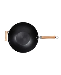 Joyce Chen Professional Series Cast Iron Wok with Maple Handle, 14"