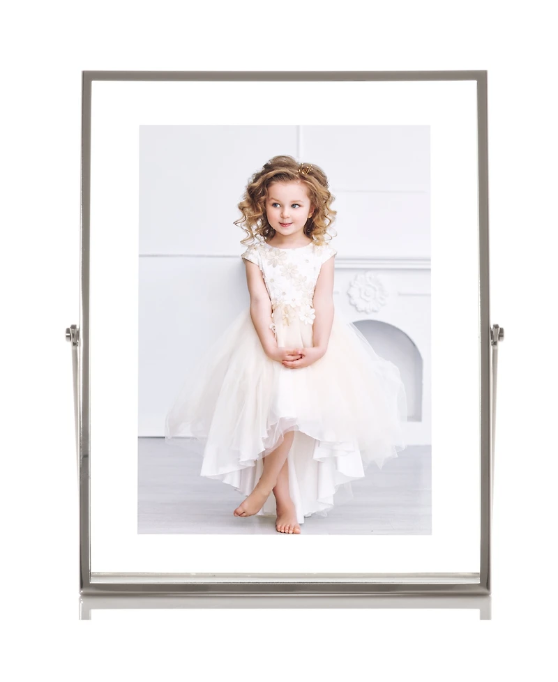 Metal Easel Float Picture Frame, 5" x 7"