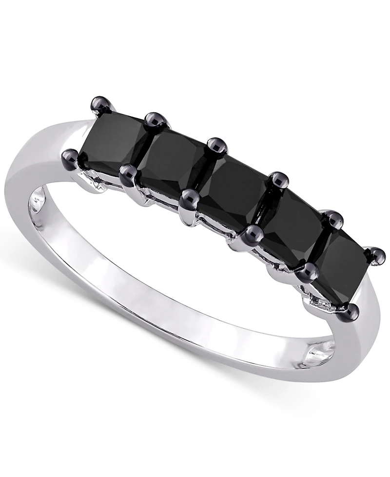 Black Diamond Anniversary Ring (1-1/4 ct. t.w.) 10k White Gold