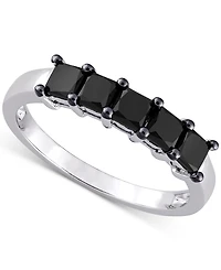 Black Diamond Anniversary Ring (1-1/4 ct. t.w.) 10k White Gold