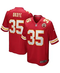 Men's Nike Christian Okoye Red Kansas City Chiefs Game Retired Player Jersey
