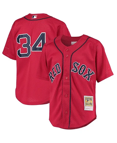 Big Boys Mitchell & Ness David Ortiz Red Boston Sox Cooperstown Collection Batting Practice Jersey