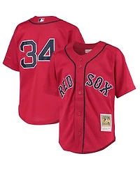 Big Boys Mitchell & Ness David Ortiz Red Boston Sox Cooperstown Collection Batting Practice Jersey