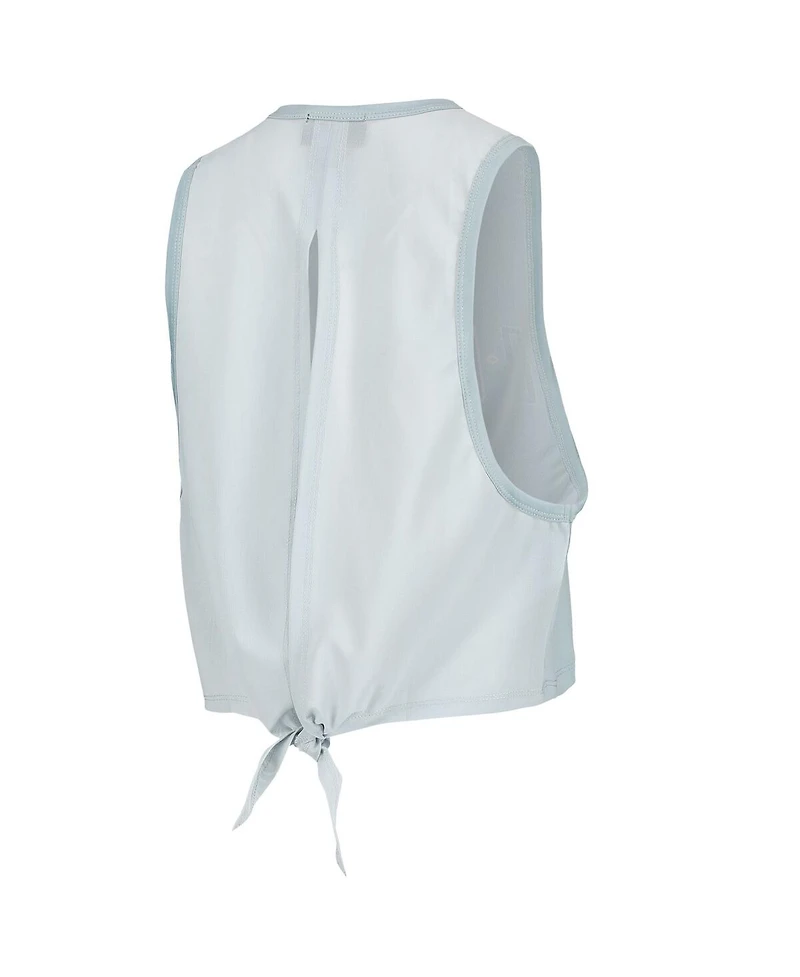 Women's The Wild Collective Light Blue Los Angeles Angels Open Back Twist-Tie Tank Top