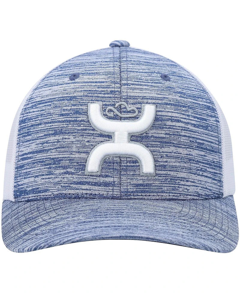 Men's Hooey Heather Powder Blue, White Sterling Trucker Snapback Hat