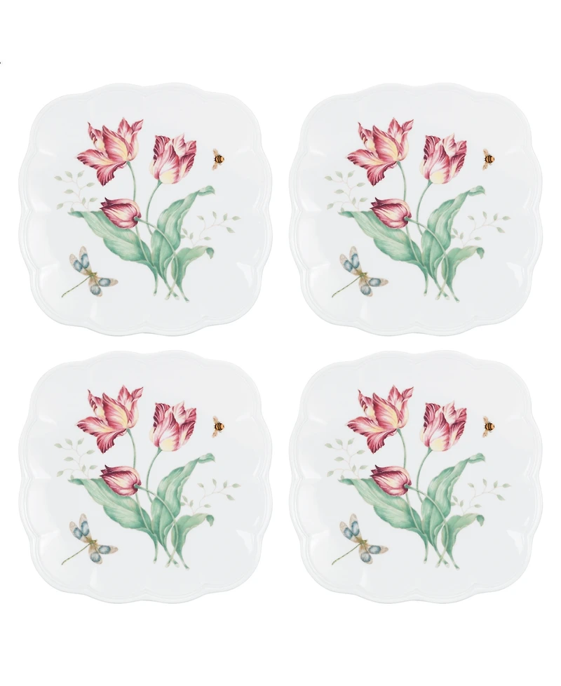Lenox Butterfly Meadow Square Accent Plates, Set of 4