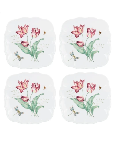 Lenox Butterfly Meadow Square Accent Plates, Set of 4