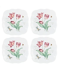Lenox Butterfly Meadow Square Accent Plates, Set of 4