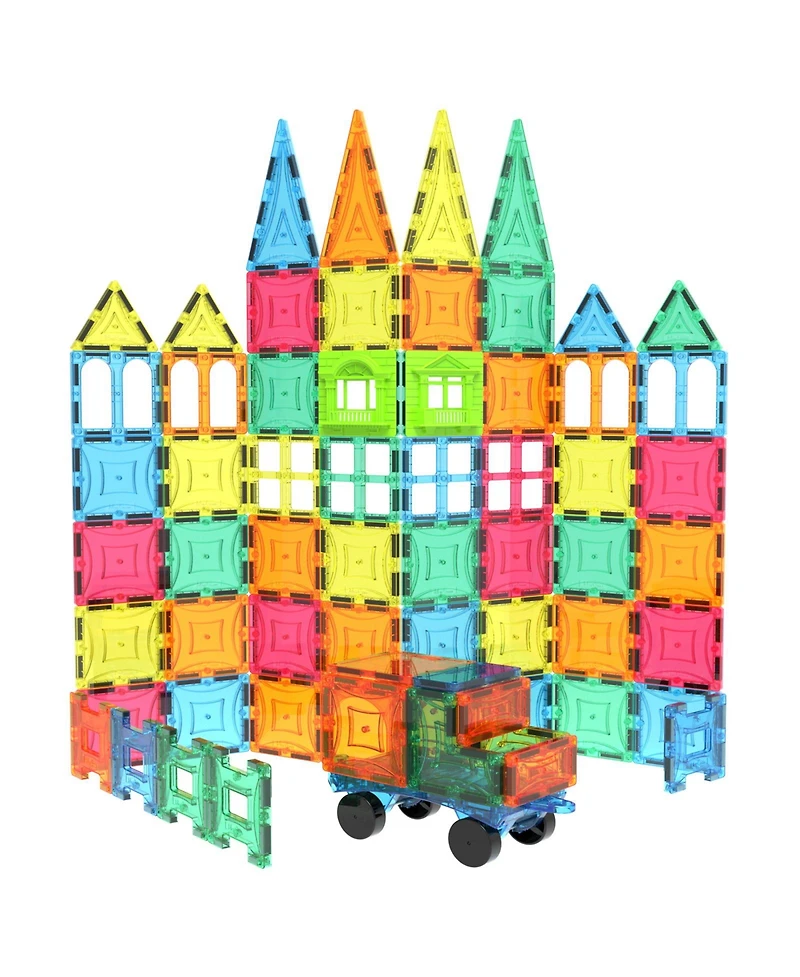 Mag-Genius 102 Piece Magnetic Building Block Play People Castle Set