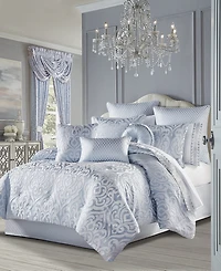J Queen New York Astoria 4-Pc. Powder Blue Comforter Set