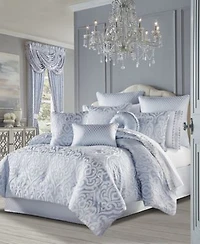 J Queen New York Astoria Powder Blue Comforter Set