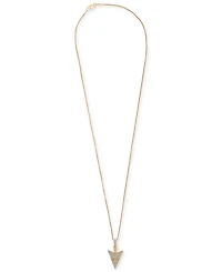 Men's Diamond Arrow 22" Pendant Necklace (1/2 ct. t.w.) in 14k Gold-Plated Sterling Silver