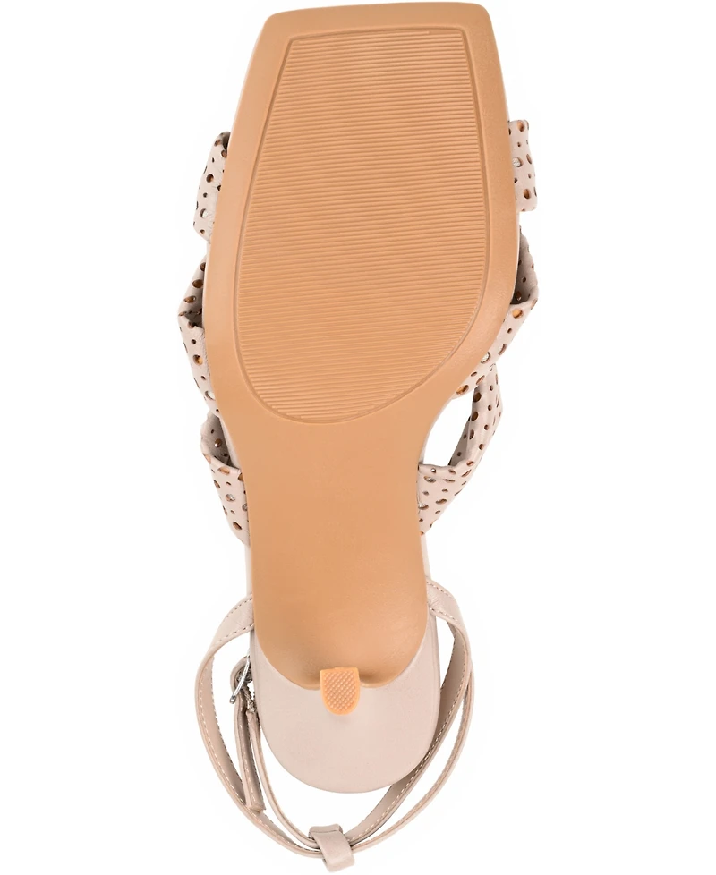 Journee Collection Women's Naommi Perforated Sandals
