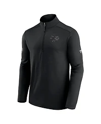 Men's Fanatics Black San Jose Sharks Authentic Pro Travel and Training Quarter-Zip Jacket