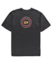 Men's Concepts Sport Red, Heathered Charcoal Chicago Blackhawks Big and Tall T-shirt Shorts Sleep Set