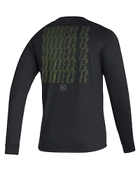 Men's adidas Black Seattle Sounders Fc Club Long Sleeve T-shirt
