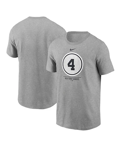 Men's Nike Lou Gehrig Heathered Gray New York Yankees Cooperstown Collection Day Retired Number T-shirt