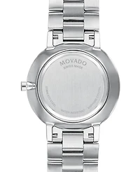 Movado Men's Swiss Faceto Diamond (3/8 ct. t.w.) Stainless Steel Bracelet Watch 39mm