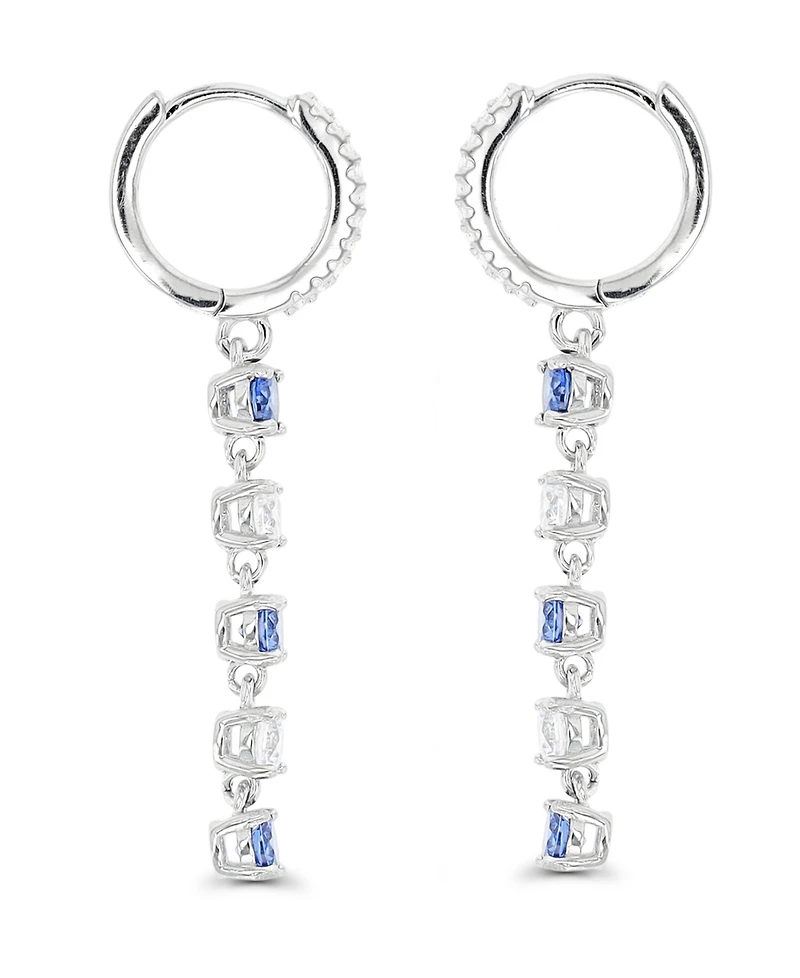 Dangling Huggie Earrings in Sterling Silver