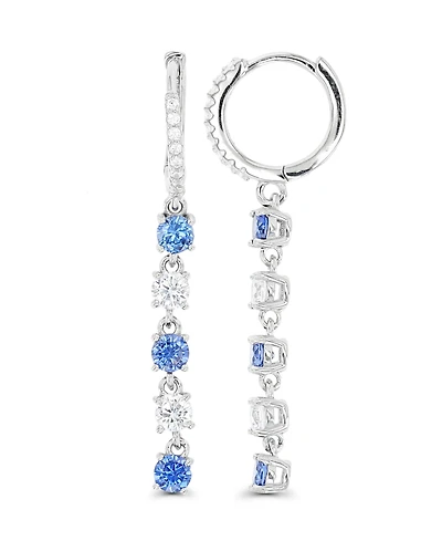 Dangling Huggie Earrings in Sterling Silver