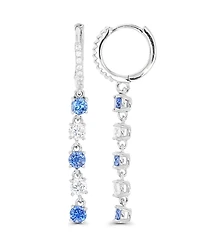 Dangling Huggie Earrings in Sterling Silver