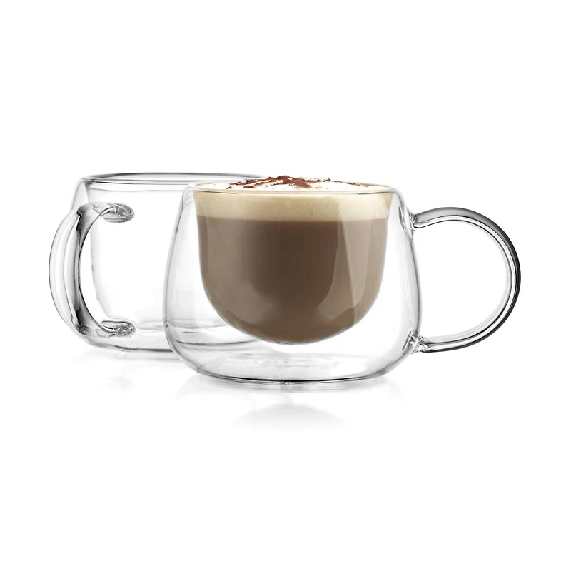 Godinger Alesia Tea Double Wall Cups, Set of 2
