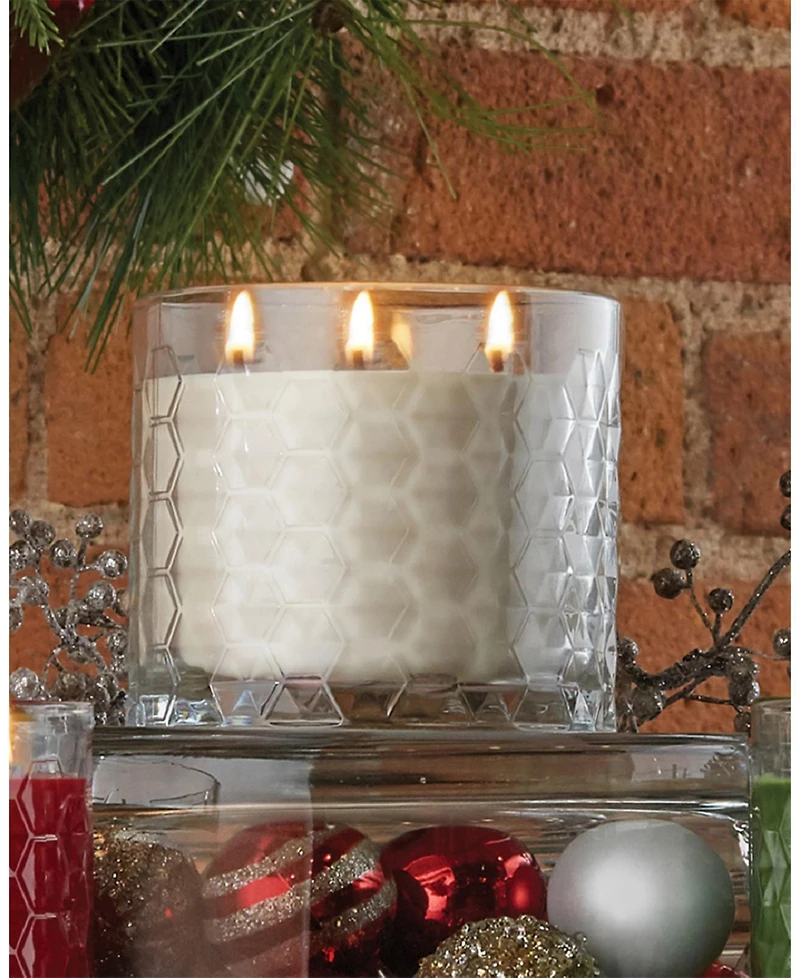 French Vanilla Fragrance Honeycomb Glass Jar Candle