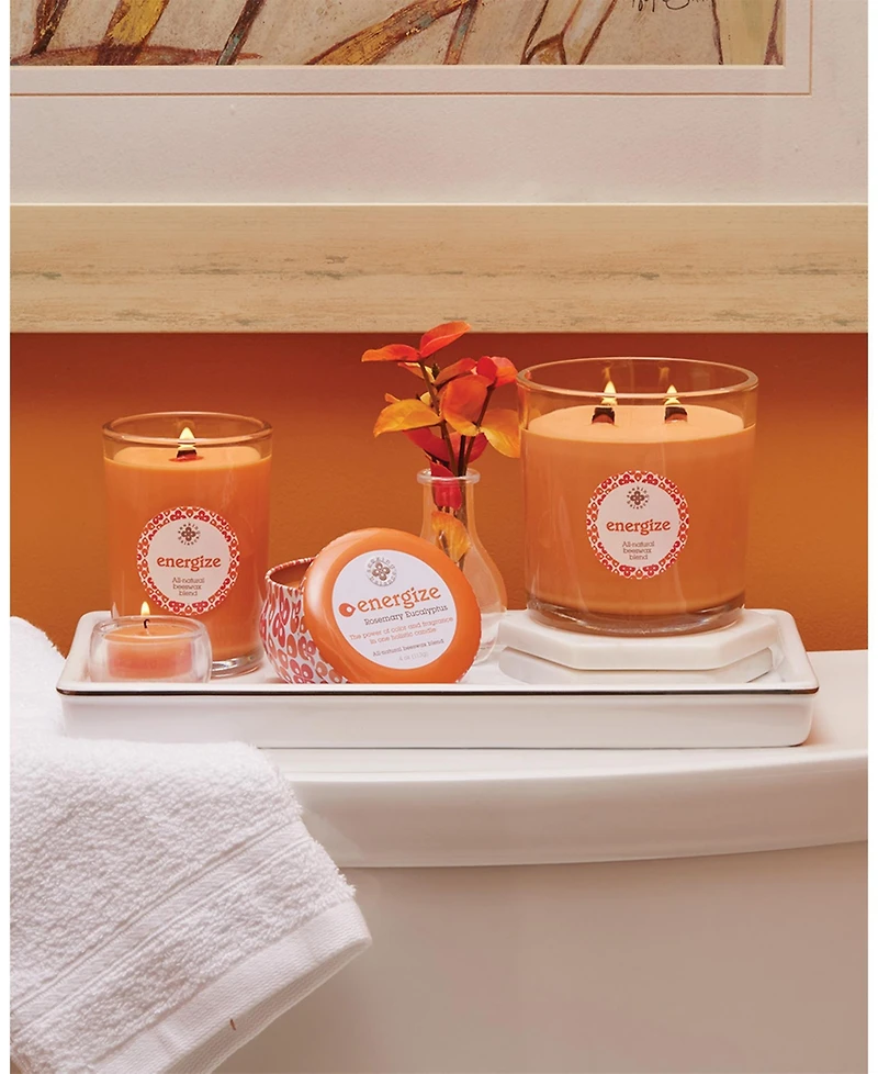 Seeking Balance 2 Wick Energize Rosemary Eucalyptus Spa Jar Candle, 12 oz