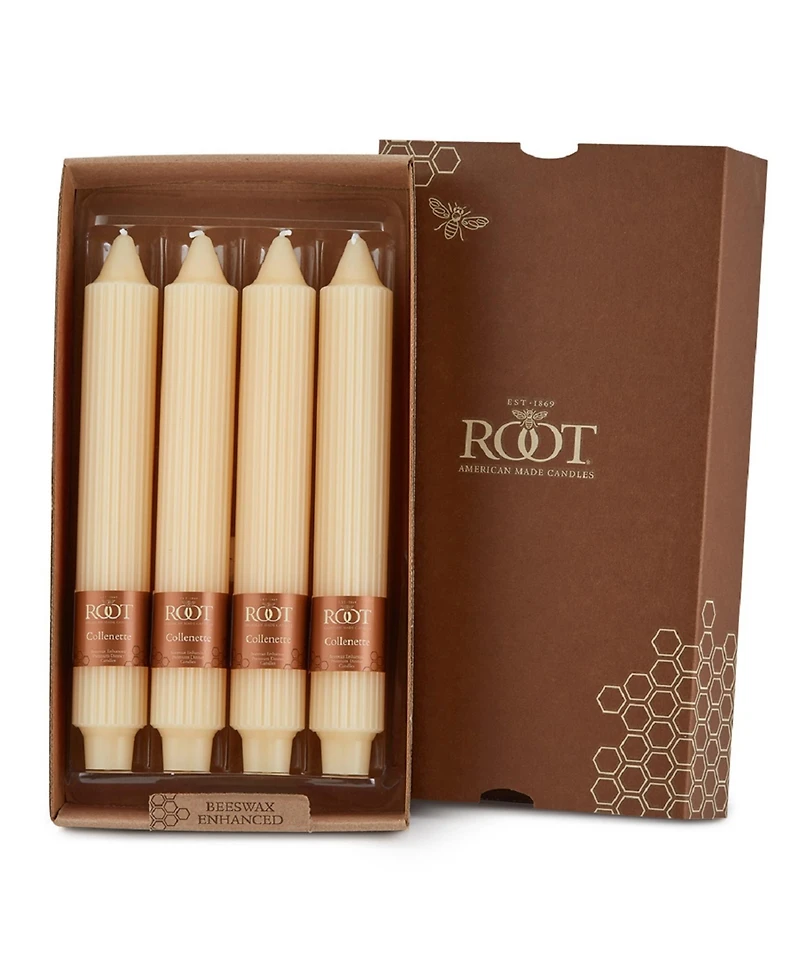 Grecian Collenette 9" Taper Candle Set, 4 Piece