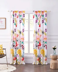 Greenland Home Fashions Watercolor Dream Window Panel Pair 84"