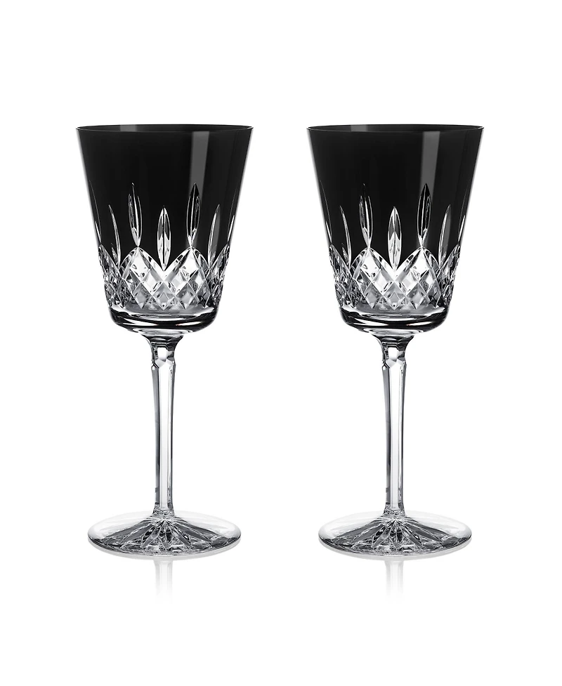 Waterford Lismore Black Large Goblet 13.5 oz, Set of 2