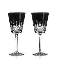 Waterford Lismore Black Large Goblet 13.5 oz, Set of 2