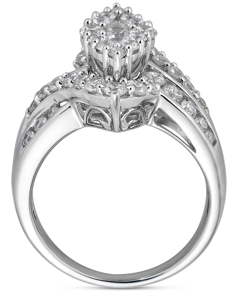 Diamond Cluster Ring (2 ct. t.w.) in 14k White Gold