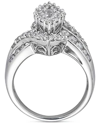 Diamond Cluster Ring (2 ct. t.w.) in 14k White Gold