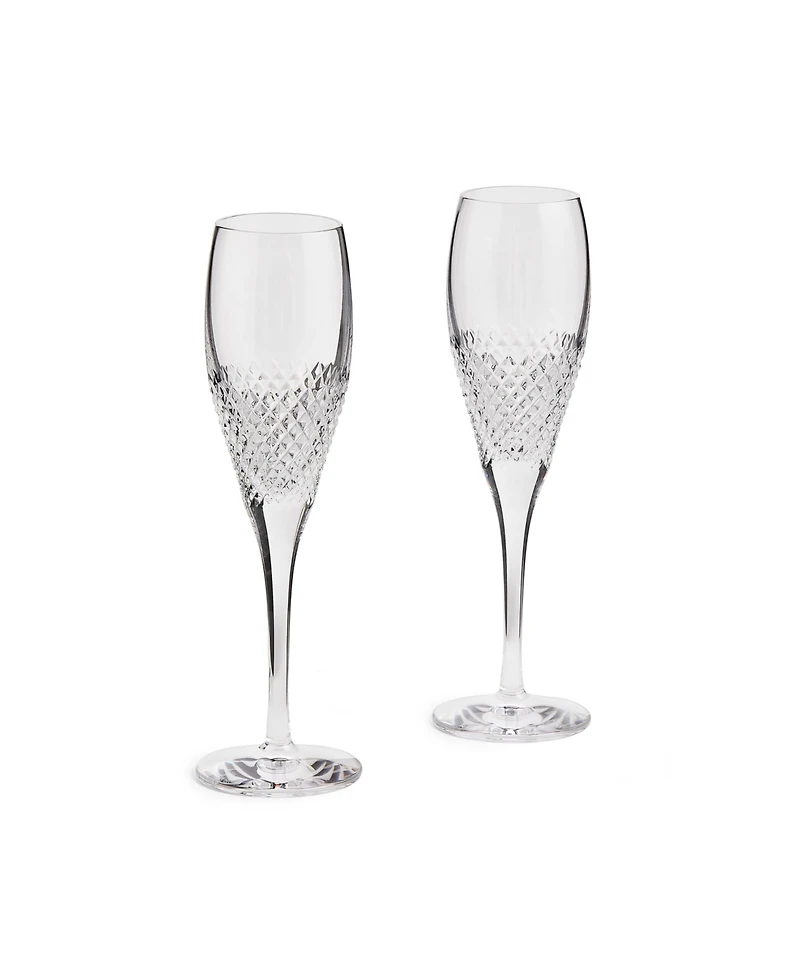 Vera Wang Wedgwood Diamond Mosaic Flute, Set of 2