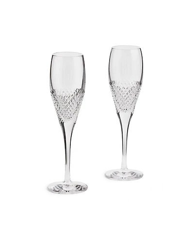 Vera Wang Wedgwood Diamond Mosaic Flute, Set of 2